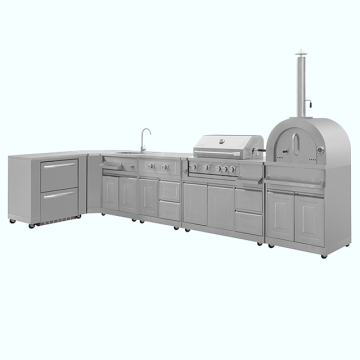 High End 304 Stainless Steel Outdoor Kitchen Island with BBQ and Sink