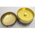 Garden Light Printing Round Tea Tin Box