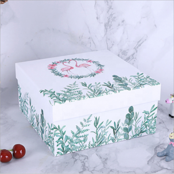 Caja de regalo de papel reciclado paquete plano de envases cosméticos