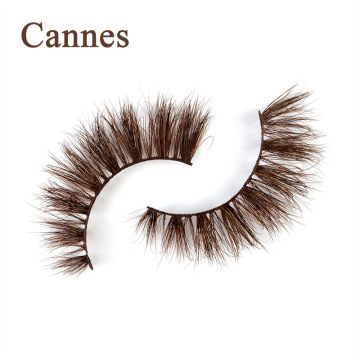 Christmas Sale: 100% Real Mink Brown 3D Eyelashes in Brown Striped Case