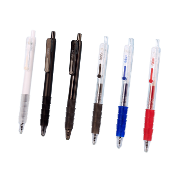 OEM Black Retractable Gel Ink Pen with Multi-Colored Plastic for Promotional Use