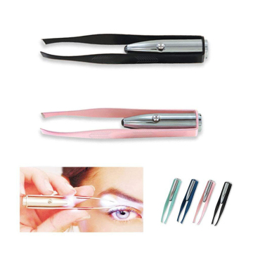 Custom Factory Wholesale Stainless Steel Eyebrow Tweezer with LED Light