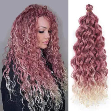 Wholesale Synthetic Crochet Braiding Hair Ocean Wave Braids Hair Extension Pre-Looped Crochet Twist Hair Bulk