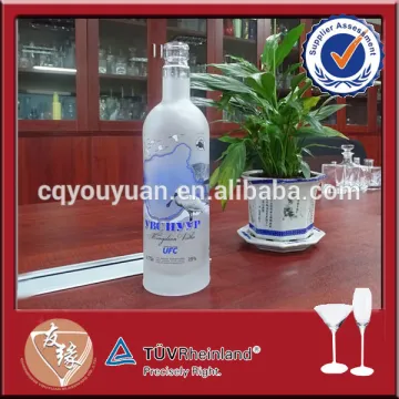 75cl beautiful white color fancy alcohol bottle