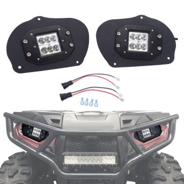 LED Headlights Pod Fog Light Front Head Light Mount Brackets for Polaris Sportsman 1000 850 RZR 800 RZR 900XP