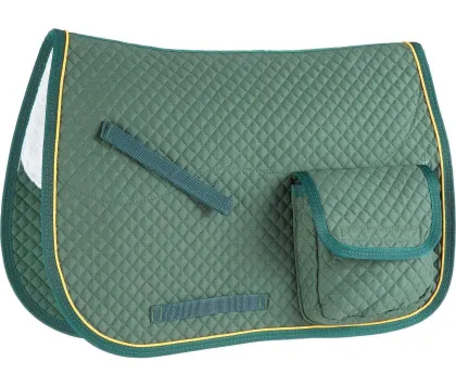 Custom Satin Fabric English Dressage Saddle Pad for Horse Riding