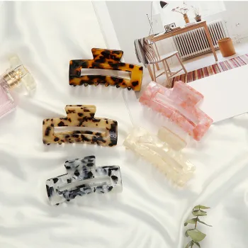 Korean Leopard Style Acrylic Hair Claw Clip