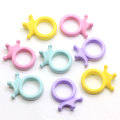 100PCS Simulation Prinzessin Krone Cartoon Miniaturen Ring Flatback Harz Cabochon Diy Charms Puppenhaus Spielzeug für Mädchen Zubehör