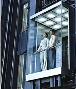 Square Panoramic Elevator with Glass Lift Cabin