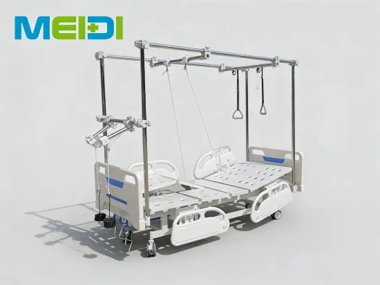 Manual Orthopedic Traction Bed, Ideal for Rehabilitation, with Four Small Guardrails