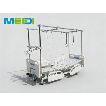 Manual Orthopedic Traction Bed, Ideal for Rehabilitation, with Four Small Guardrails
