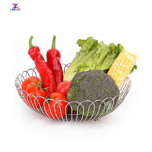 Stainless Steel Metal Wire Fruit Vegetable Storage Basket