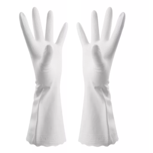 guantes para el hogar de PVC forrados con flock, guantes de goma guantes de lavado