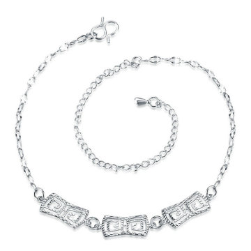 Jenia Hot Sale Wholesale Infinity Charm Silver Plated Fancy Anklet