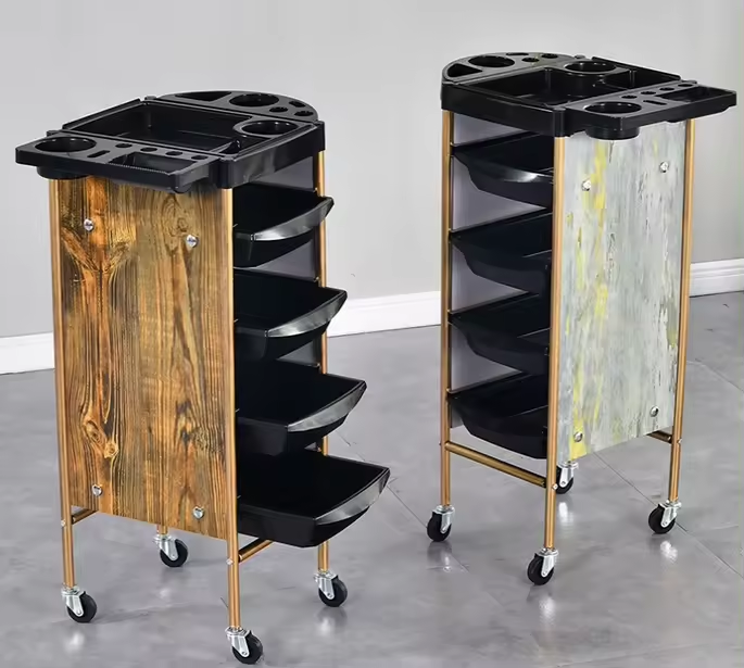 Popular in Africa PVC Material Spa Trolley Beauty Salon Trolley Lash Cart Beauty Machine for Salon