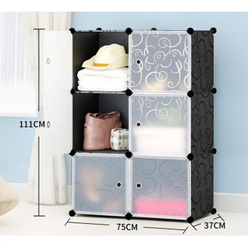 Plastic Stainless Steel Wardrobe Assembly Storage Rack