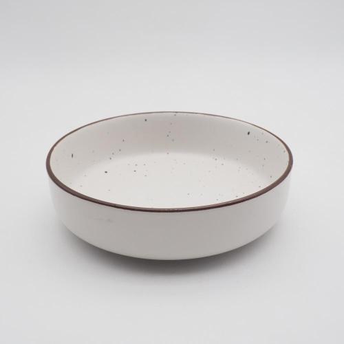 Novo design mais popular conjunto de utensílios brancos de grés, conjunto de jantar de mesa de cerâmica