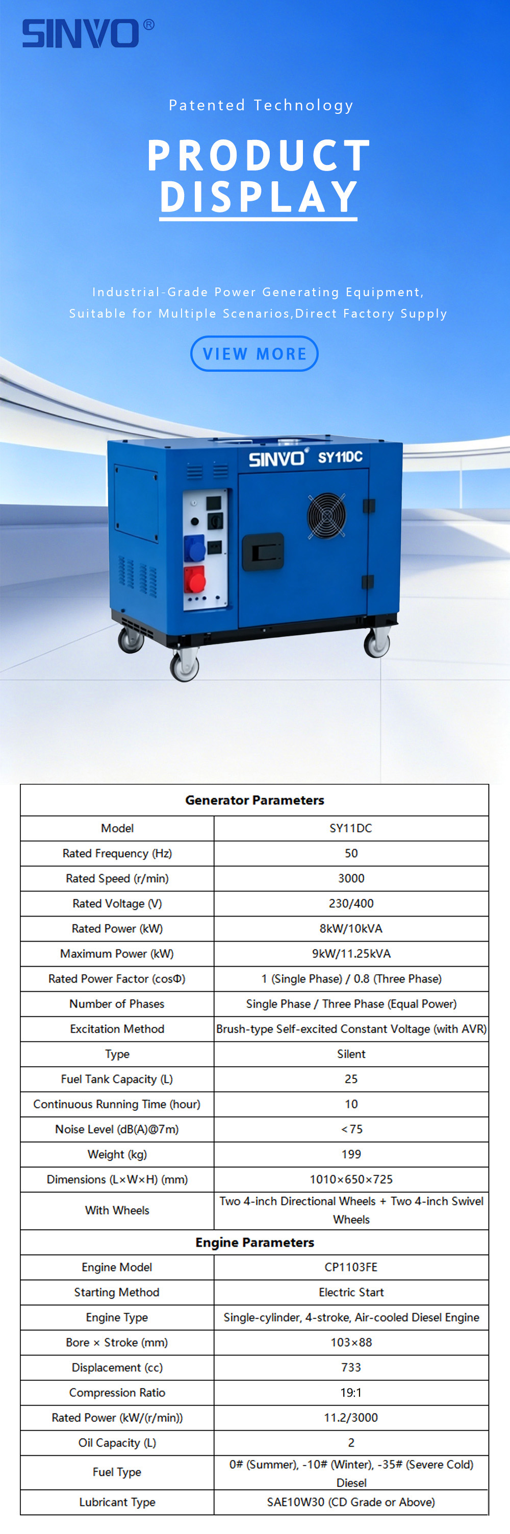 28.SY11DC Four-Wheel Silent Mobile Single & Three Phase Diesel Generator Set 000