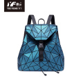 Benutzerdefinierte neue geometrische Diamant -Rucksack -Stoff PU Leather School Packpack Tasche Fashion Casual Rucksacktasche