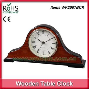 Antique mantel clock high glossy finish clock wood large table clock