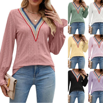 Casual Petal Sleeves blouse t shirt