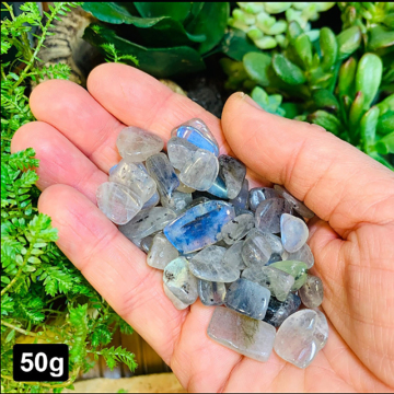 Groothandel blauwe flash labradorietchips - 50 g tas natuurlijke kwarts edelsteen genezende stenen
