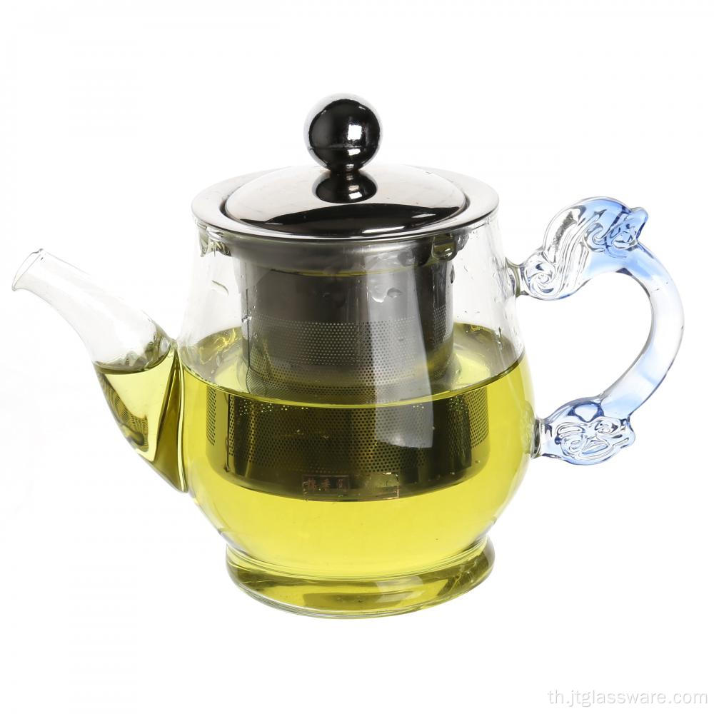 เหยือกแก้วใส Borosilicate Airtight Lid Glass Teapot