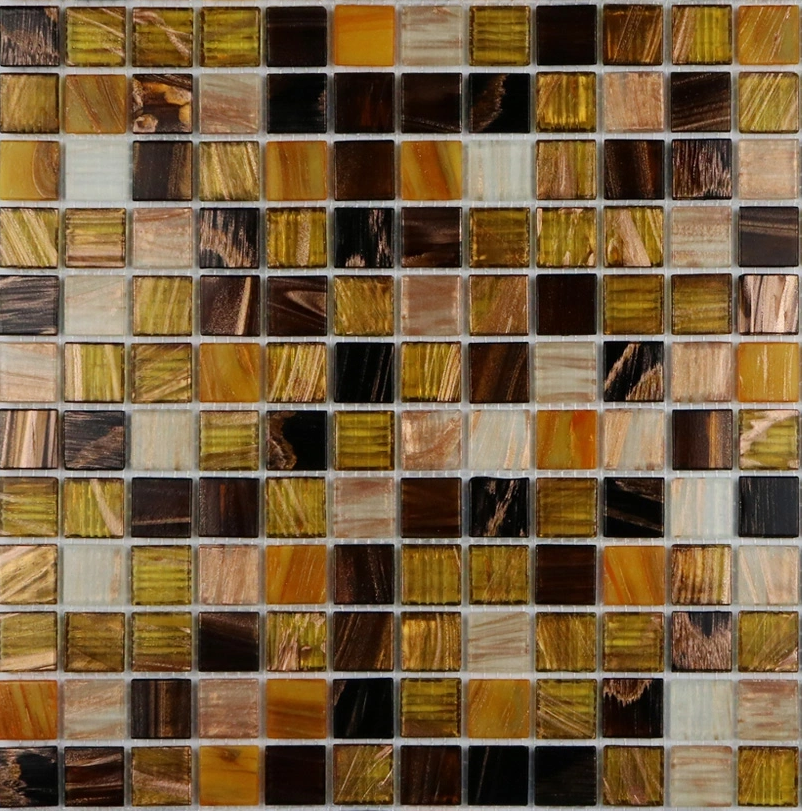 Vintage Nebula Gold Line Glass Mosaics