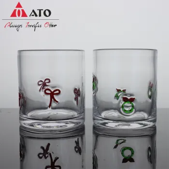 Classic Design Christmas Wine Glasses Transparent Glass Cup