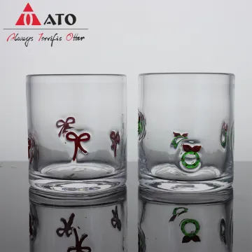 Classic Design Christmas Wine Glasses Transparent Glass Cup