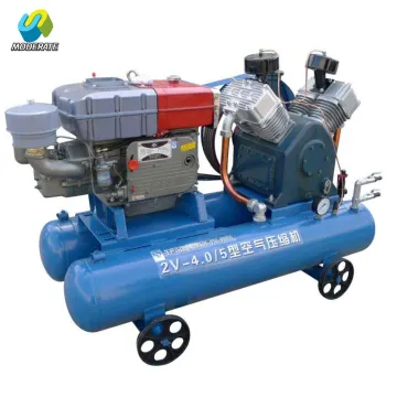 Double Air Tank Diesel Portable Piston Air Compressor