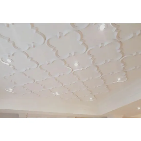 Flexible Soundproof PU Material False Ceiling Cornices for Simple Home Decor White