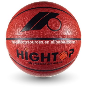 professional basketball / top quality PU leather basketball official size and weight