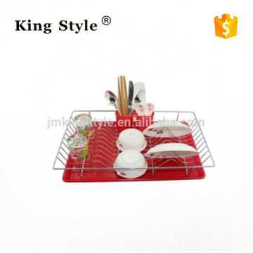 Iron Dish Rack / Drainer Rack With PP Tray For Kitchen (KSD001)