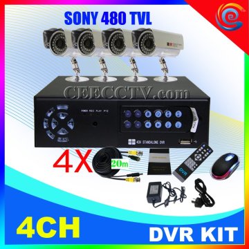 4 Ch Cctv Dvr Kit 8 Ir Cameras H.264 Cctv System Cee-dvr-7004c910