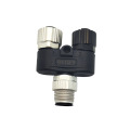 M12 Male to 2M12 Female Y Splitter Connector