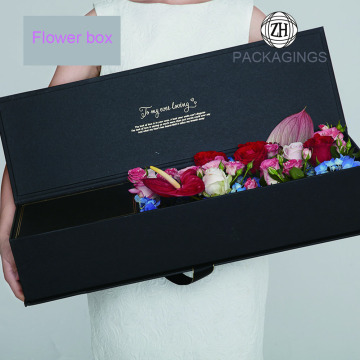 Gold foil stamping hat flower packaging box