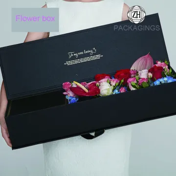Gold foil stamping hat flower packaging box
