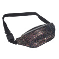 Glittit Children&#39;s Fanny Pack imperméable Children&#39;s Pu Fanny Pack Green Onion Glitter Pu Graffiti Sac