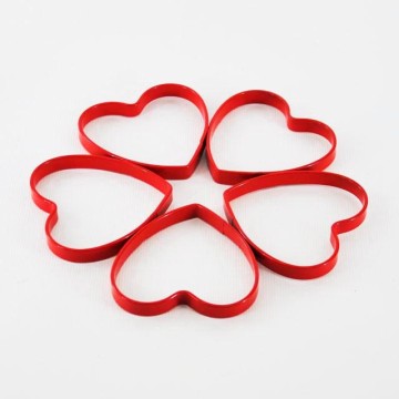 Heat Preventing Red Heart Shaped Metal Pot Mat