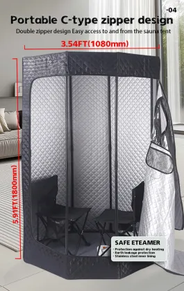 Compact Portable Sauna Tent - Serenelife Small Full Body Cabin for 1-2 Persons