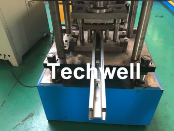 Galvanized Steel Profile Roller Shutter Door Guide Rail Roll Forming Machine With PLC Touch Screen Control