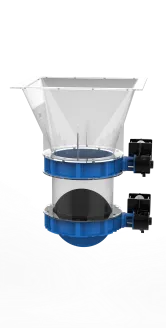 Dust collector locks air and unloads dust