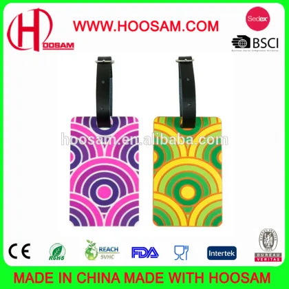 2017 new fashion custom gift soft pvc luggage tags