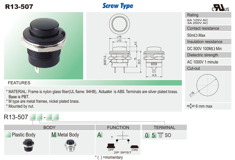 Push Button Switches