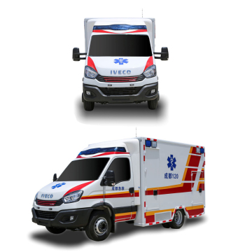 NAVECO Ousheng Box Monitoring Ambulance Vehicle - Euro 5 Automatic White+Red Yuzhou Brand Medical Ambulance Car (4.5t Version)