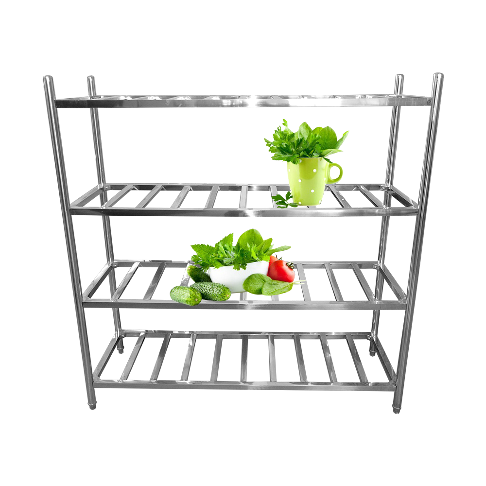 Stainless Steel Ladder Type Four Layers Storage Rack