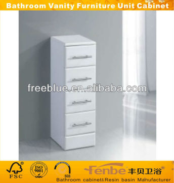 small bathroom storage with four drawers