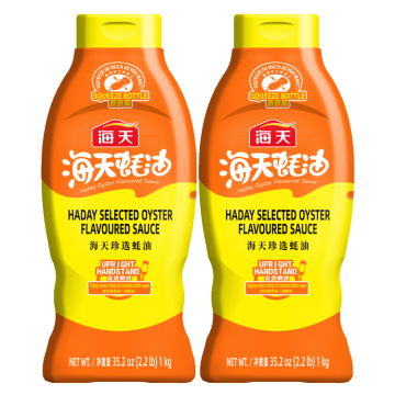 Haday Superior Selected Oyster Sauce - 1kg BPA-Free Fish Shape Bottle