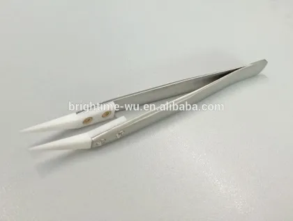 Ceramic tweezers with Pro-Curved working tips